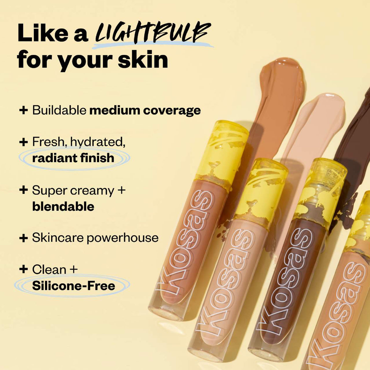 Kosas Mini Revealer Super Creamy + Brightening Concealer with Caffeine and Hyaluronic Acid Tono- 1.5C