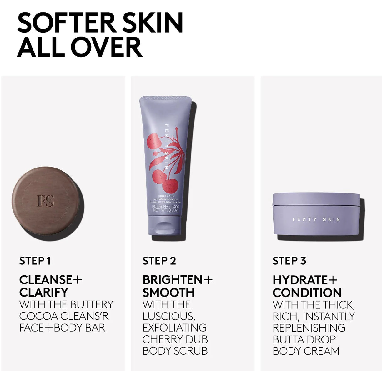 Fenty Skin Cherry Dub Triple Action AHA Body Scrub