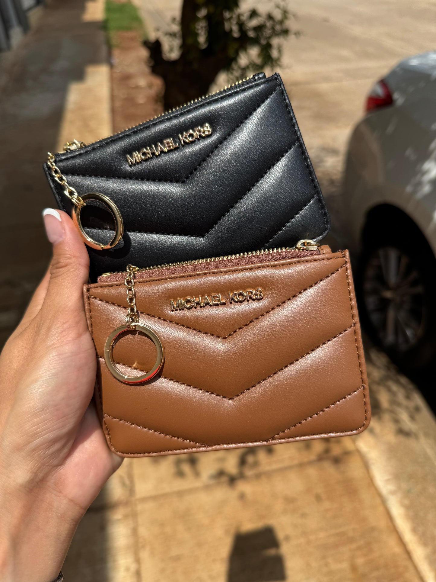 Tarjetero Michael Kors Negro de Piel