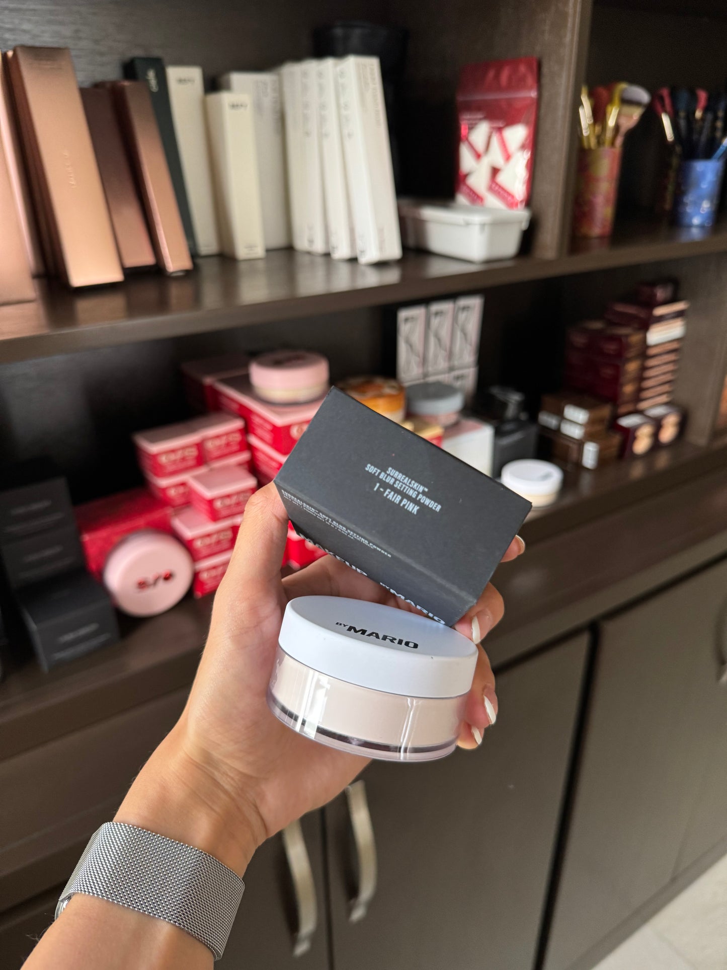 MAKEUP BY MARIO SurrealSkin™ Talc-Free Soft Blur Setting Powder Tono-1 Fair Pink