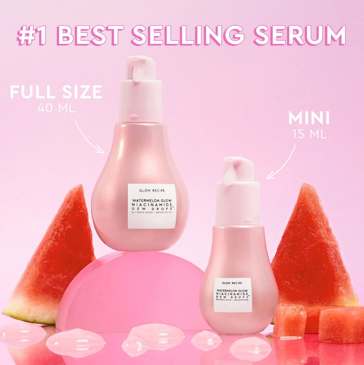 MINI Glow Recipe Watermelon Glow Niacinamide Dew Drops Serum 5ml