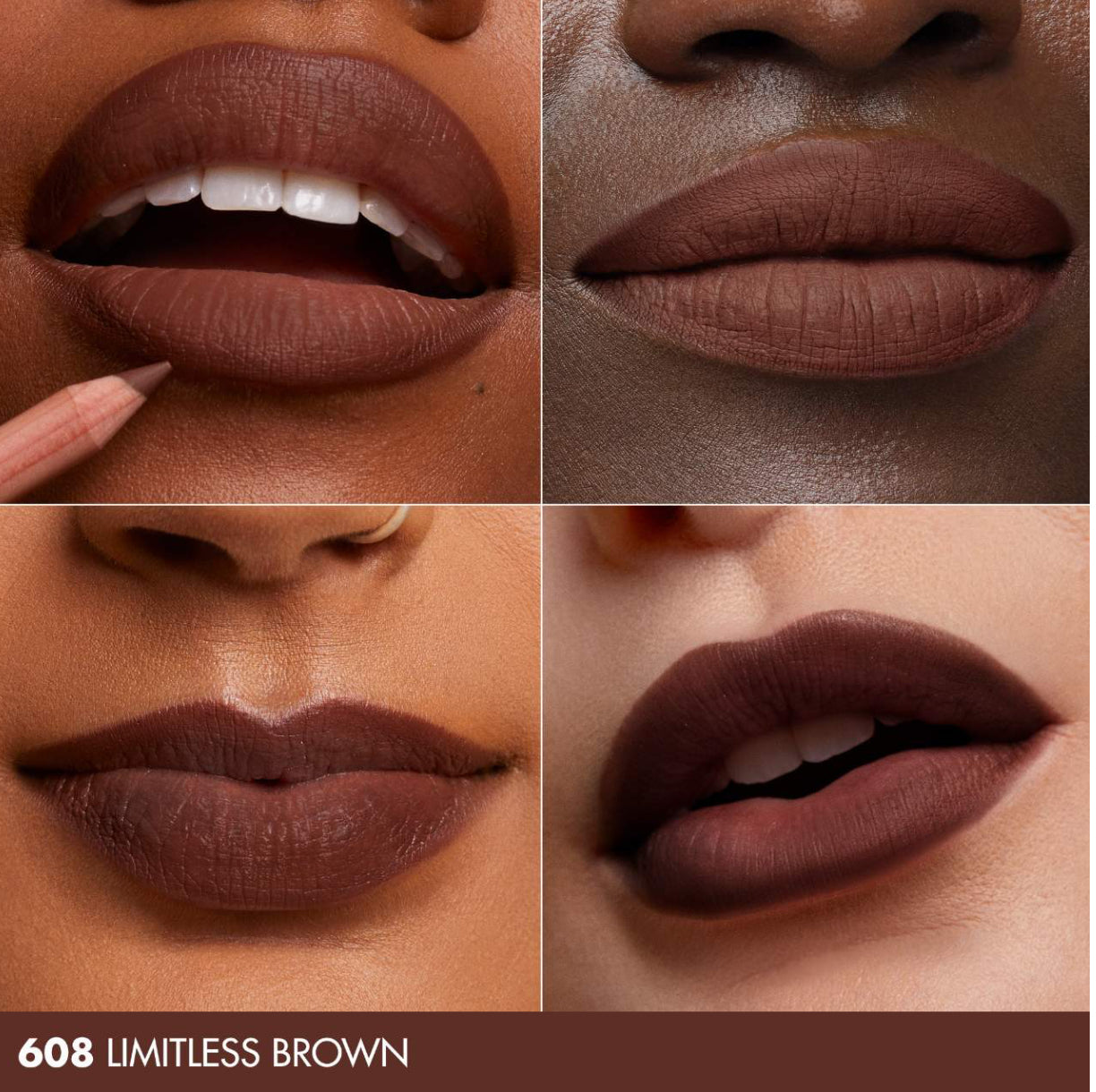 MAKE UP FOR EVER Mini Artist Color Pencil Longwear Lip Liner tono- 608 Limitless Brown