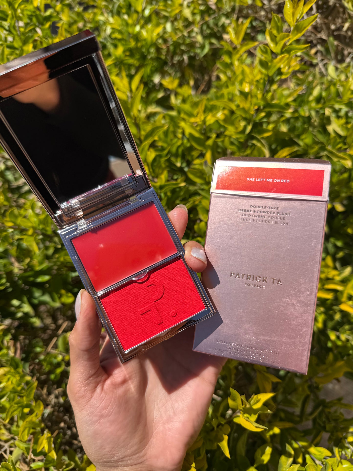 Major Headlines Double-Take Crème & Powder Blush Duo - She Left Me On Red- Patrick Ta