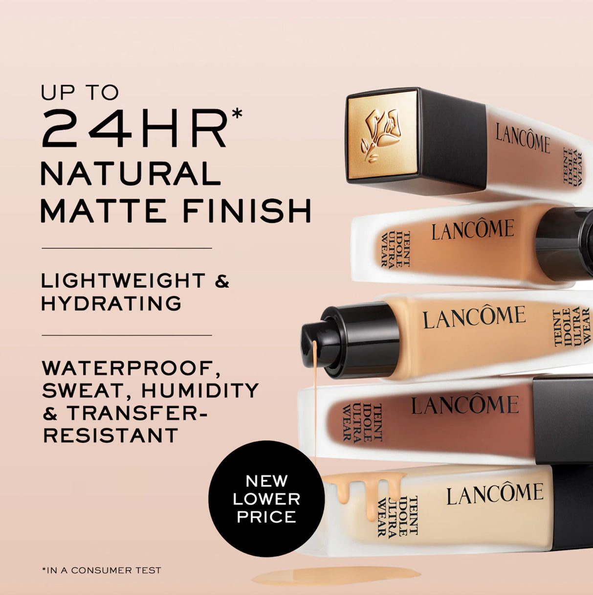 Lancôme Teint Idole Ultra 24H Long Wear Matte Foundation with Hyaluronic Acid & Vitamin E tono-125W