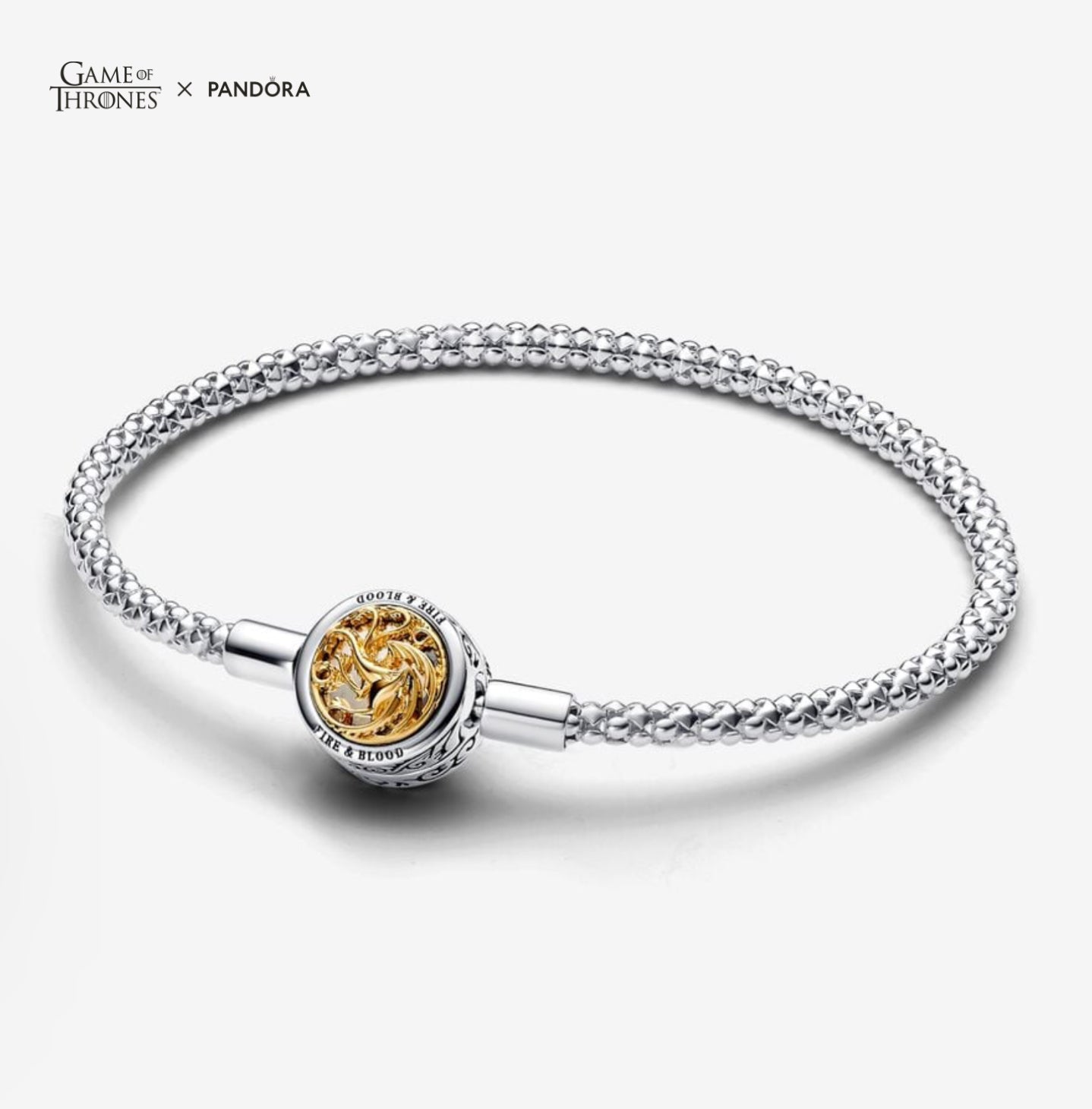 PANDORA Game of Thrones House Sigil Clasp Pandora Moments Studded Chain Bracelet 17cm