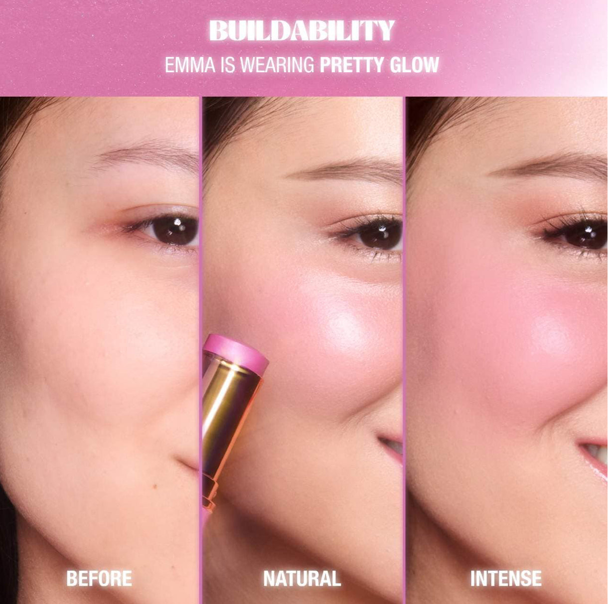 Charlotte Tilbury Unreal Lip + Cheek Glow Blush Stick with Hyaluronic- PINK GLOW