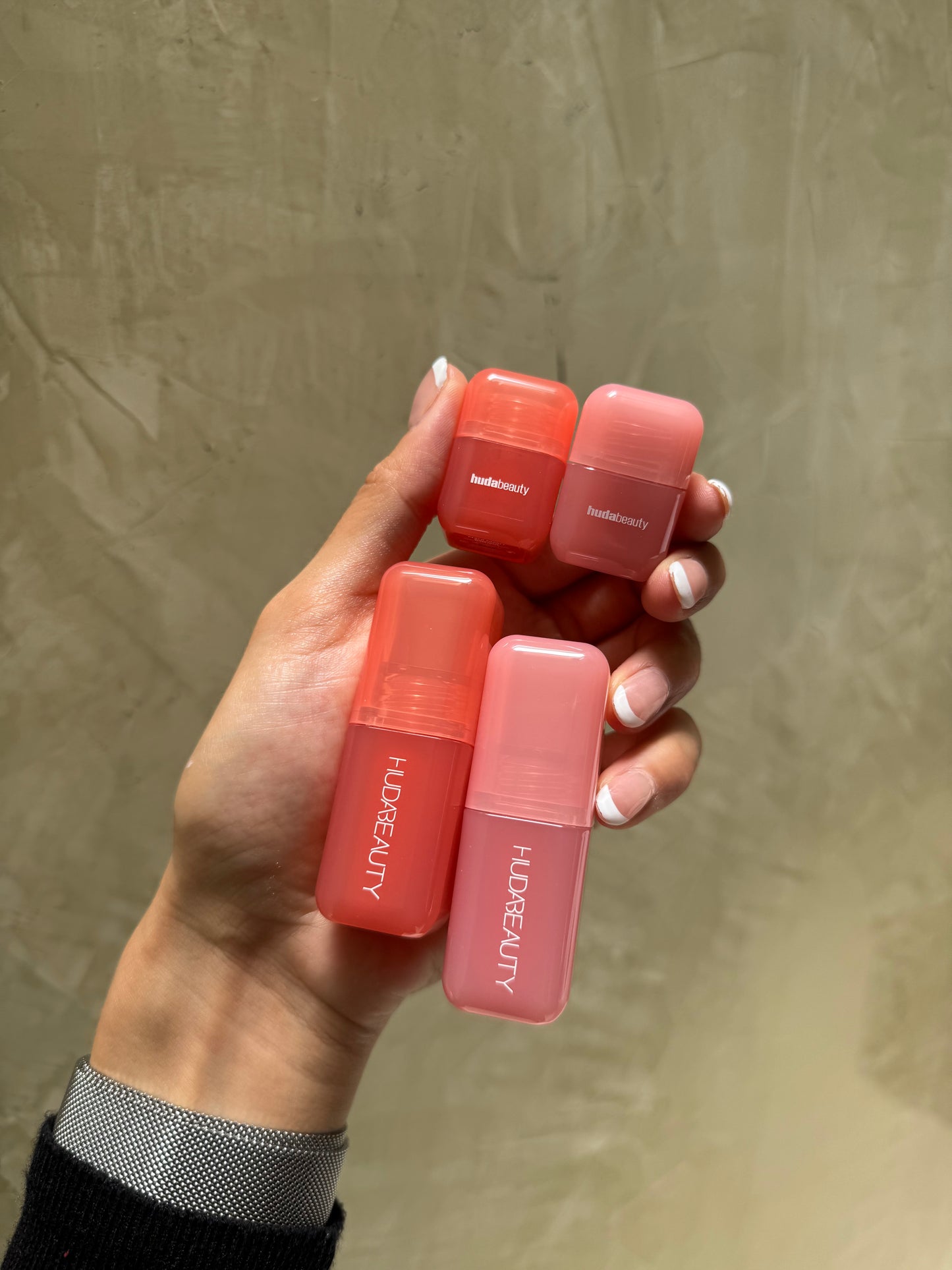 HUDA BEAUTY Mini Baby Blush Duo Set Tonos- Cotton Candy- Peach Sorbet