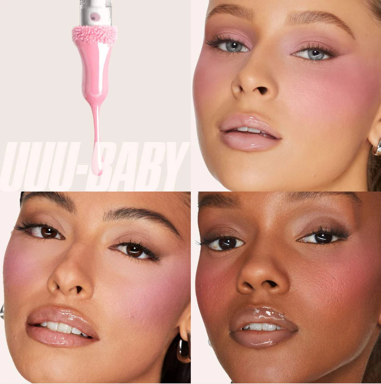 HUDA BEAUTY
Faux Filler Shiny Non-Sticky Lip Gloss Tono- UUU-BABY