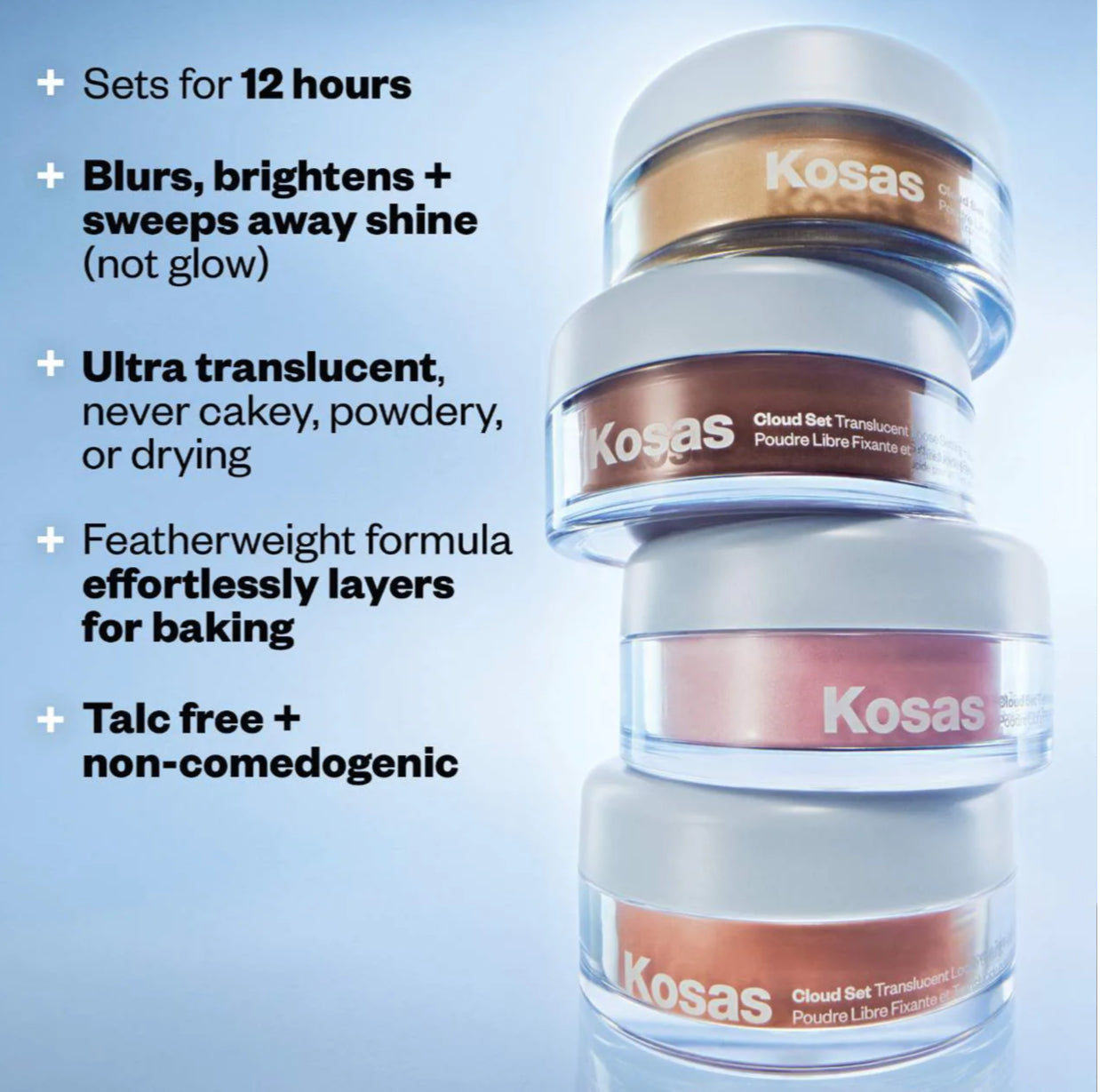 Kosas Cloud Set Loose Translucent Talc-Free Setting + Blurring Powder- CANDY