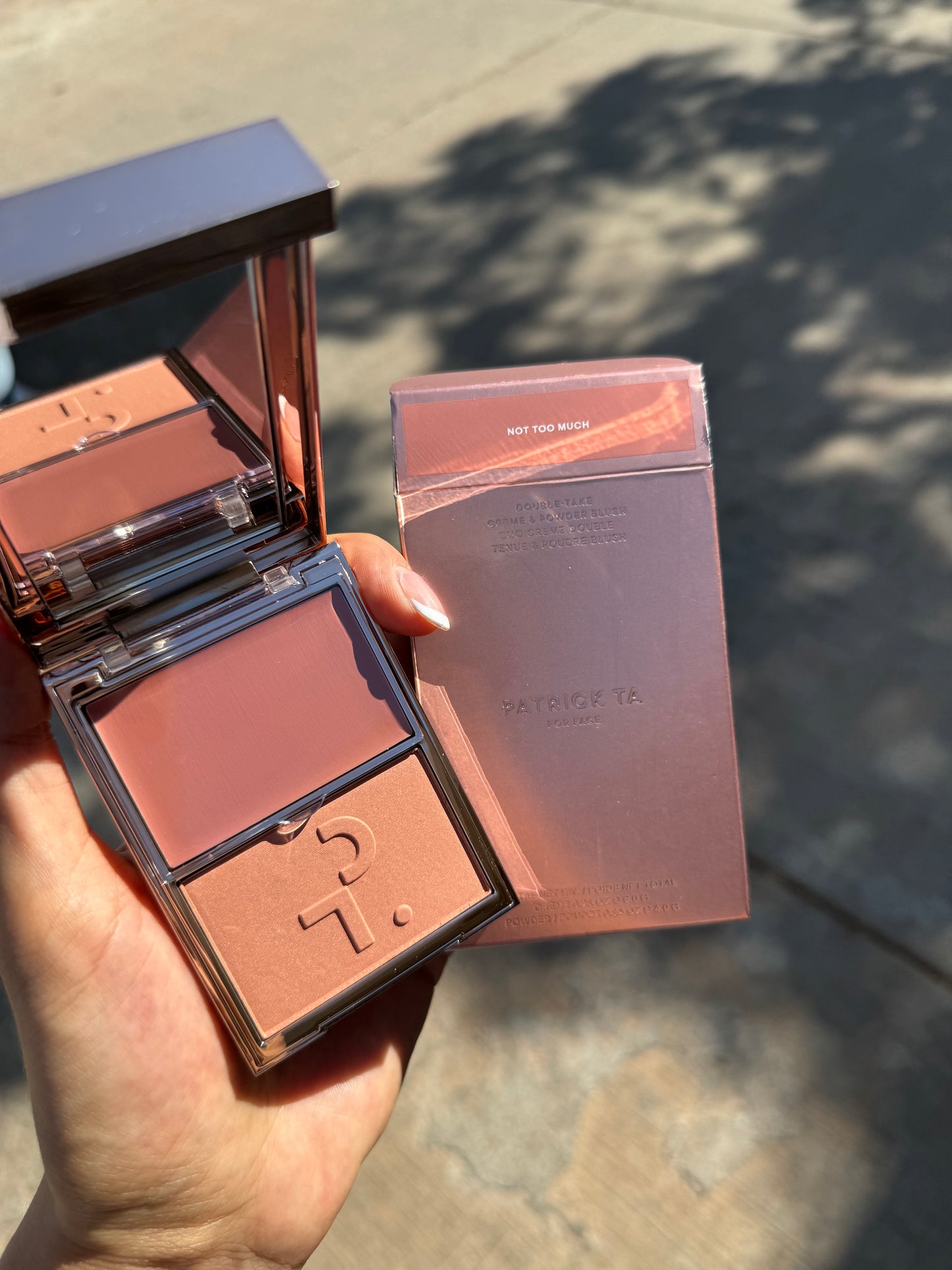 Double Take Crème & Powder Blush Patrick Ta NOT TOO MUCH