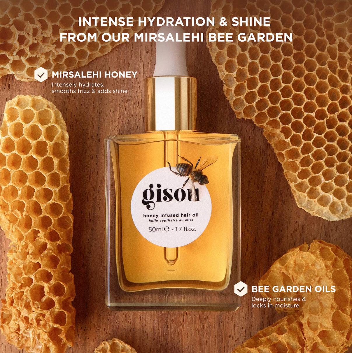 Gisou Mini Honey Infused Hair Oil 20ml