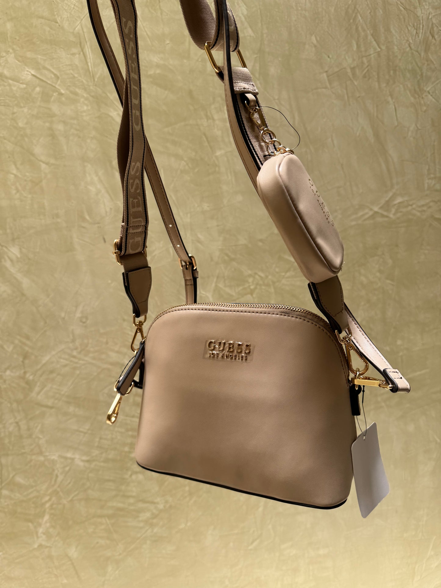 Crossbody Guess beige doble strap