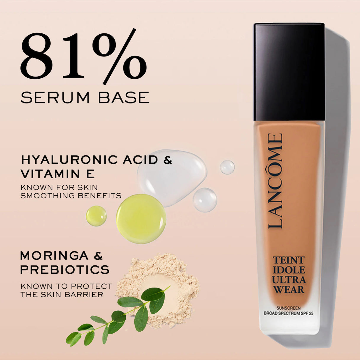 Lancôme Teint Idole Ultra 24H Long Wear Matte Foundation with Hyaluronic Acid & Vitamin E tono-125W