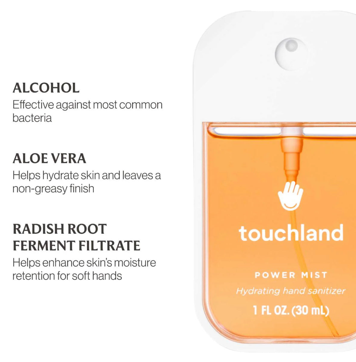 Touchland Power Mist Hydrating Hand Sanitizer- Velvet PEACH