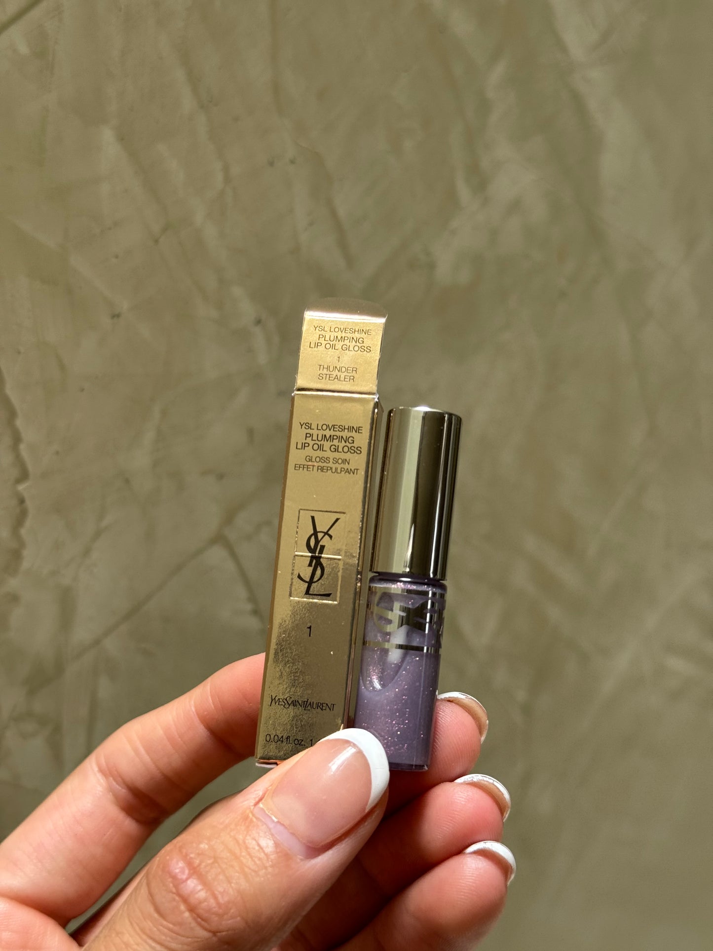 Mini Yves Saint Laurent YSL Loveshine Plumping Lip Oil Gloss 1.4ml Tono 01 Thunder Stealer