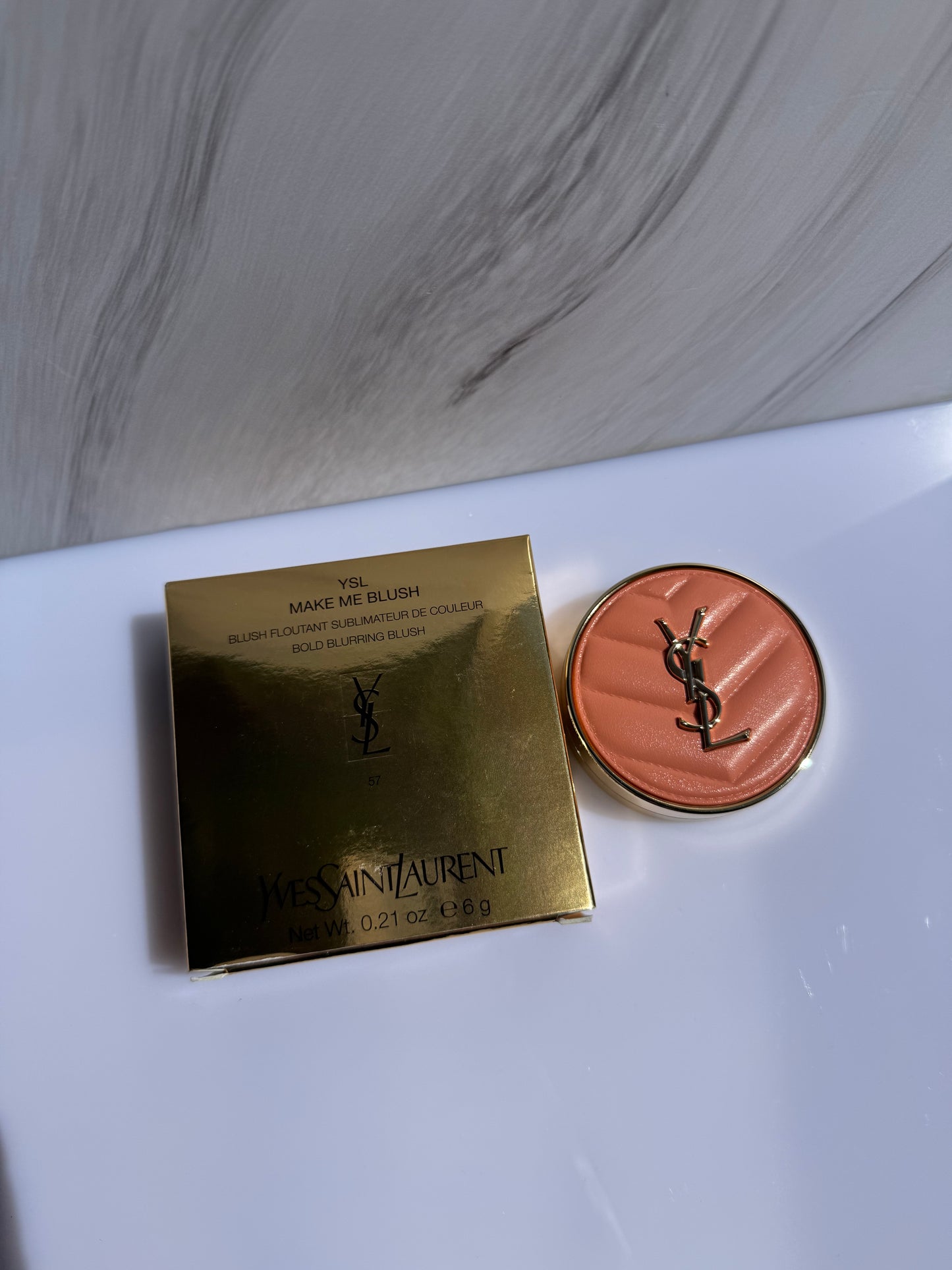 Make me Blush 24H Biuldable Blurring Powder Blush YSL- 57 CORAL CLASH