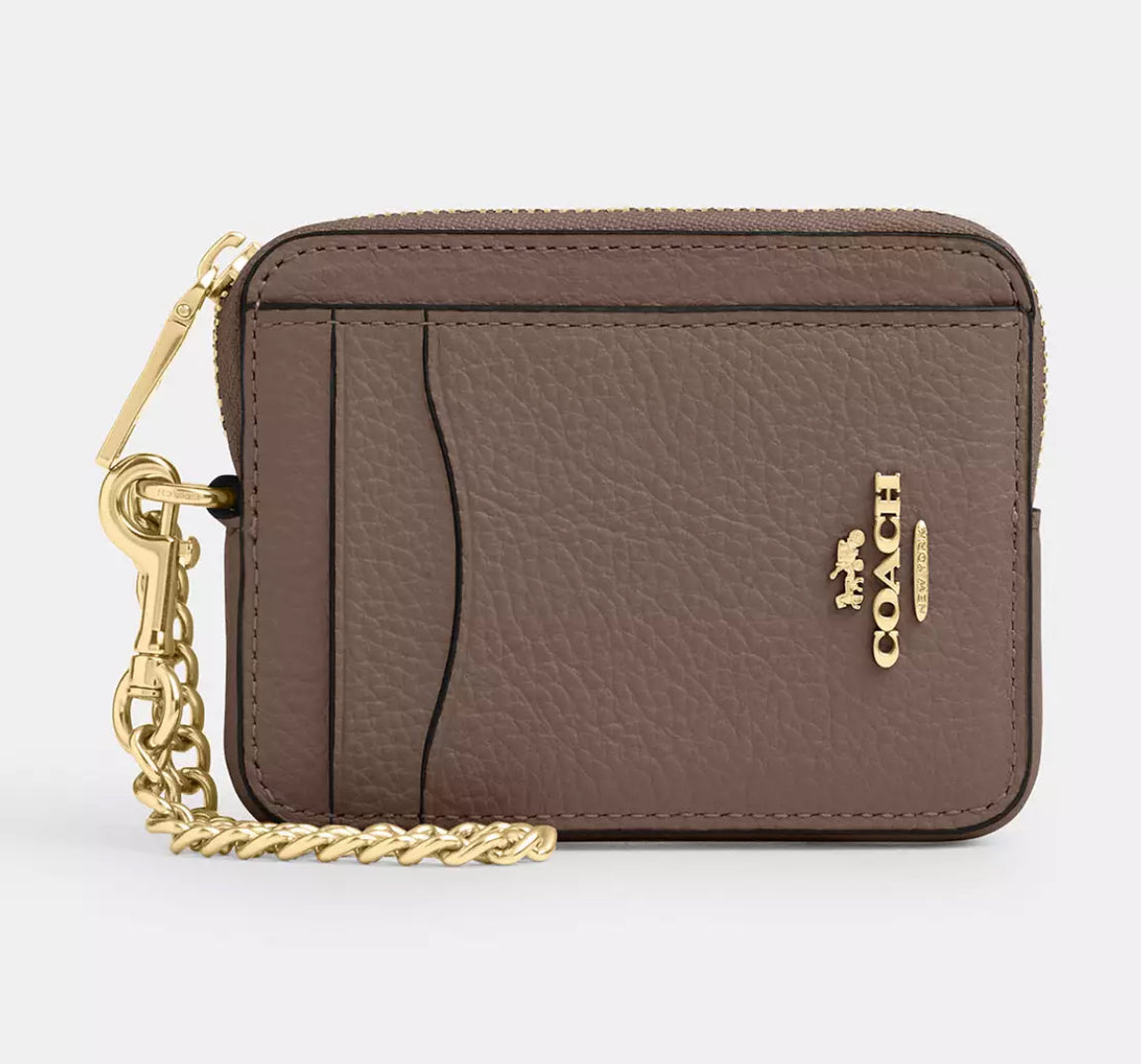 Zip Card Case Coach Cafe