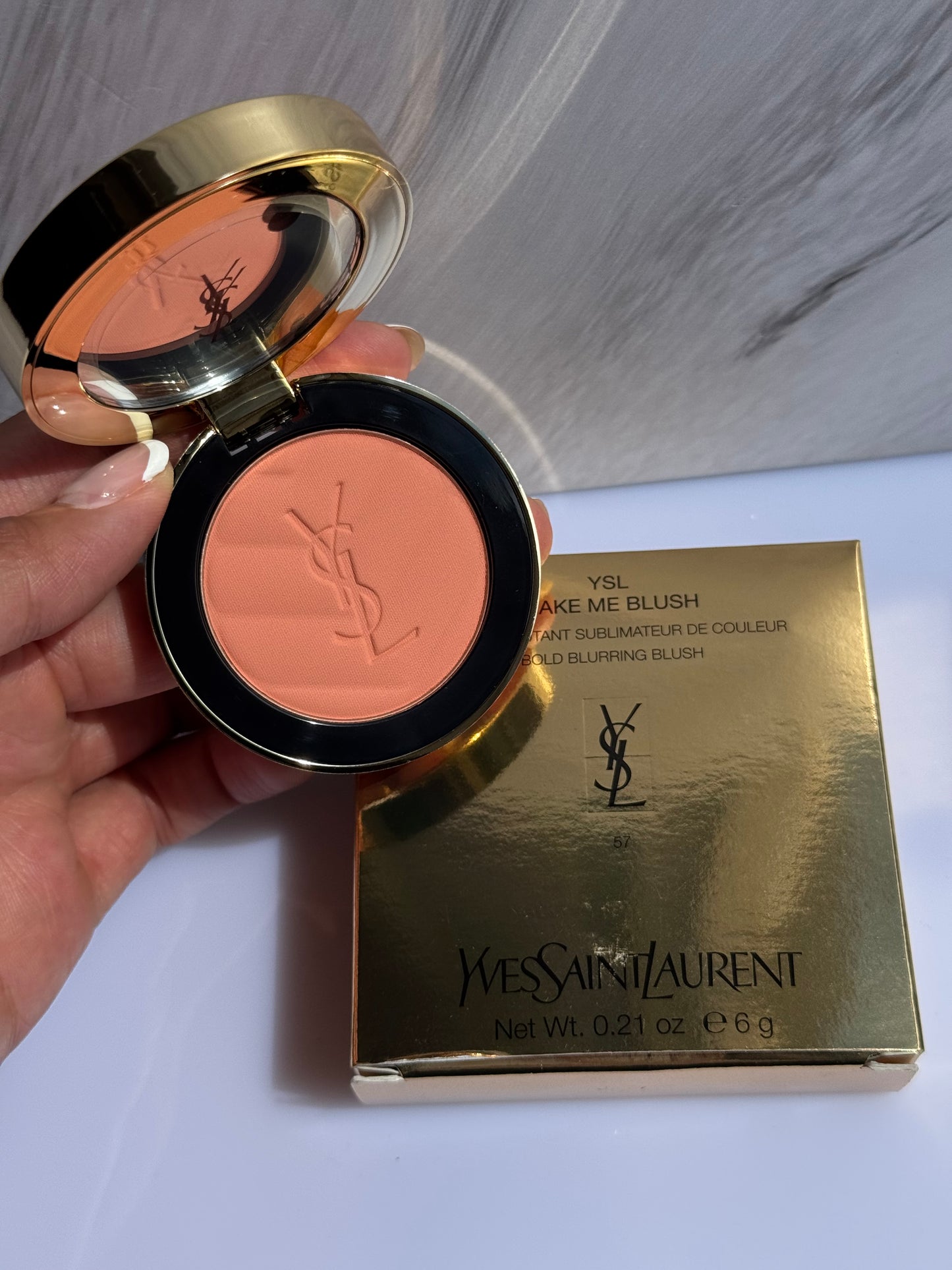 Make me Blush 24H Biuldable Blurring Powder Blush YSL- 57 CORAL CLASH