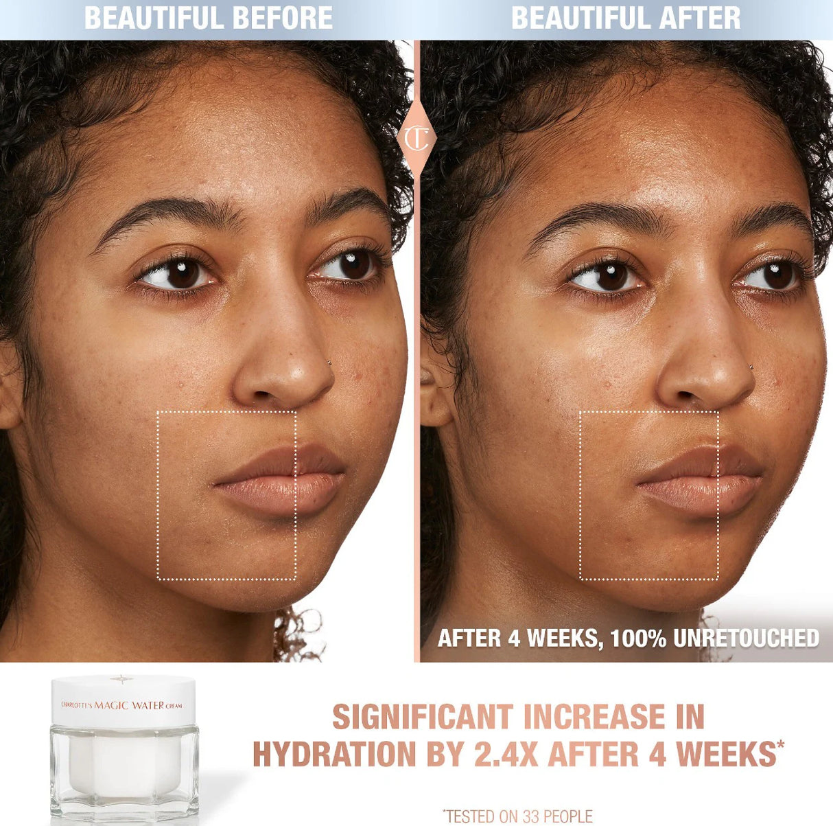 Charlotte Tilbury Magic Water Cream Refillable Gel Moisturizer with Niacinamide