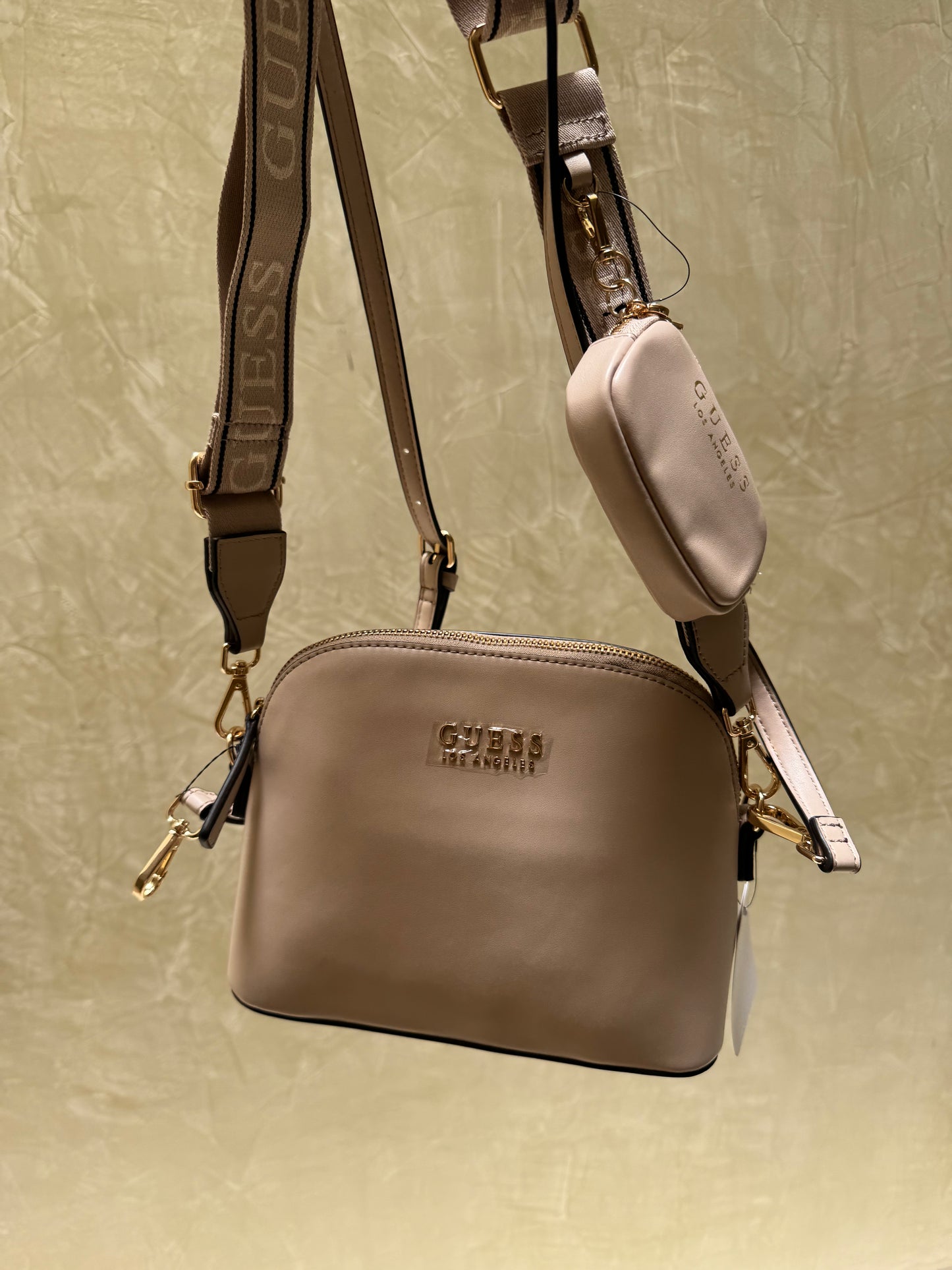 Crossbody Guess beige doble strap