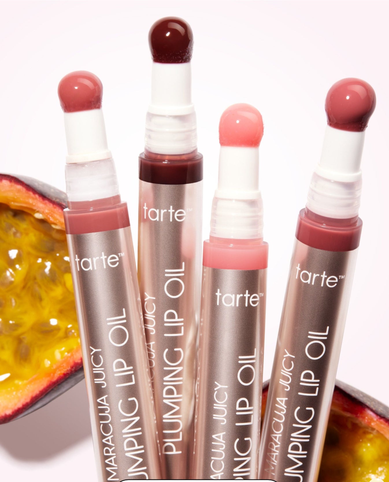Maracuja juicy plumping lip oil- Tarte tono Shimmering Pink Grapefruit