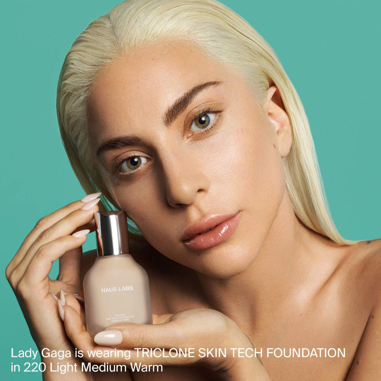 HAUS LABS BY LADY GAGA
Triclone Skin Tech Medium Coverage Foundation with Fermented Arnica Tono- 250 Light Medium Neutral