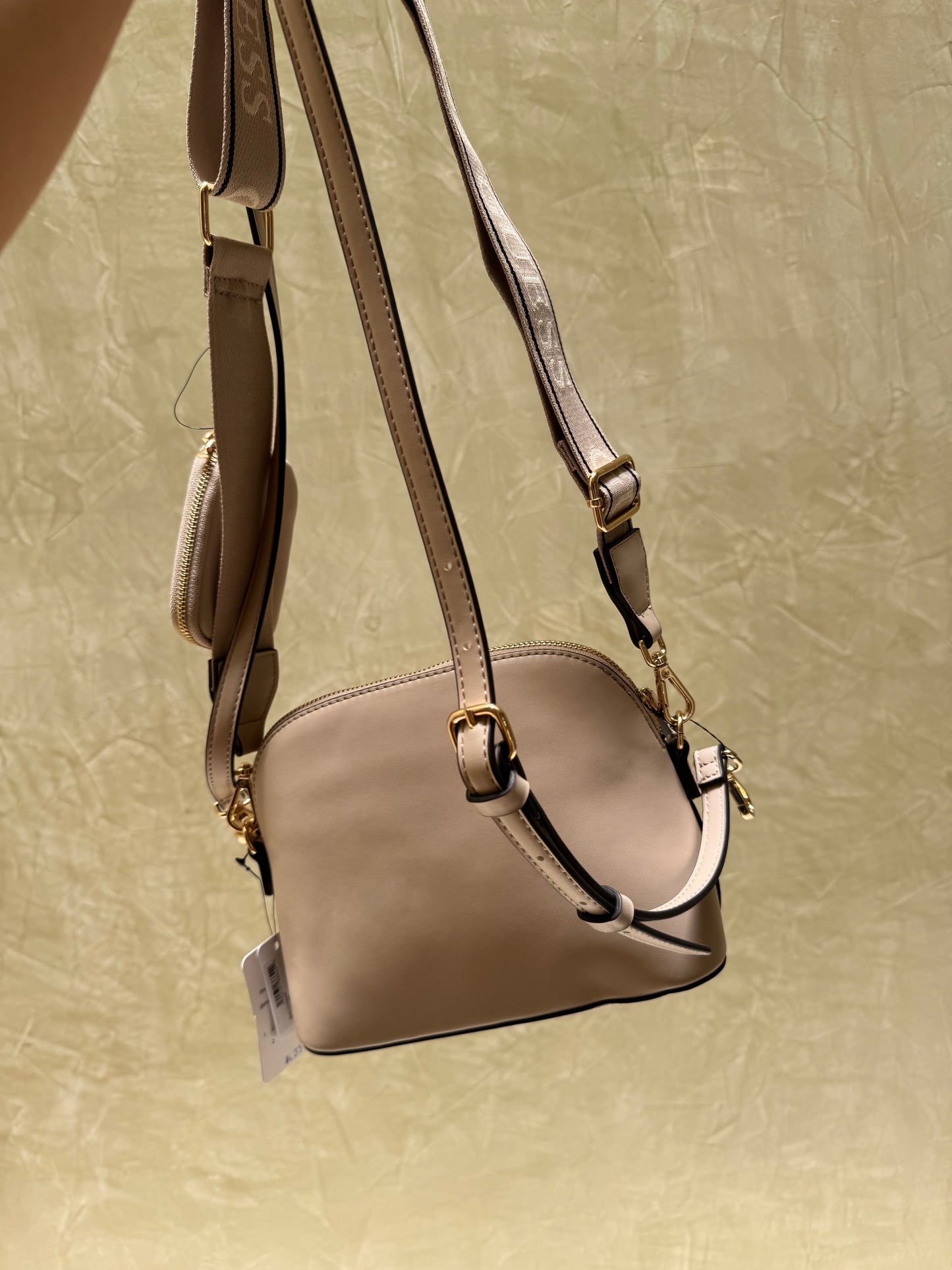 Crossbody Guess beige doble strap
