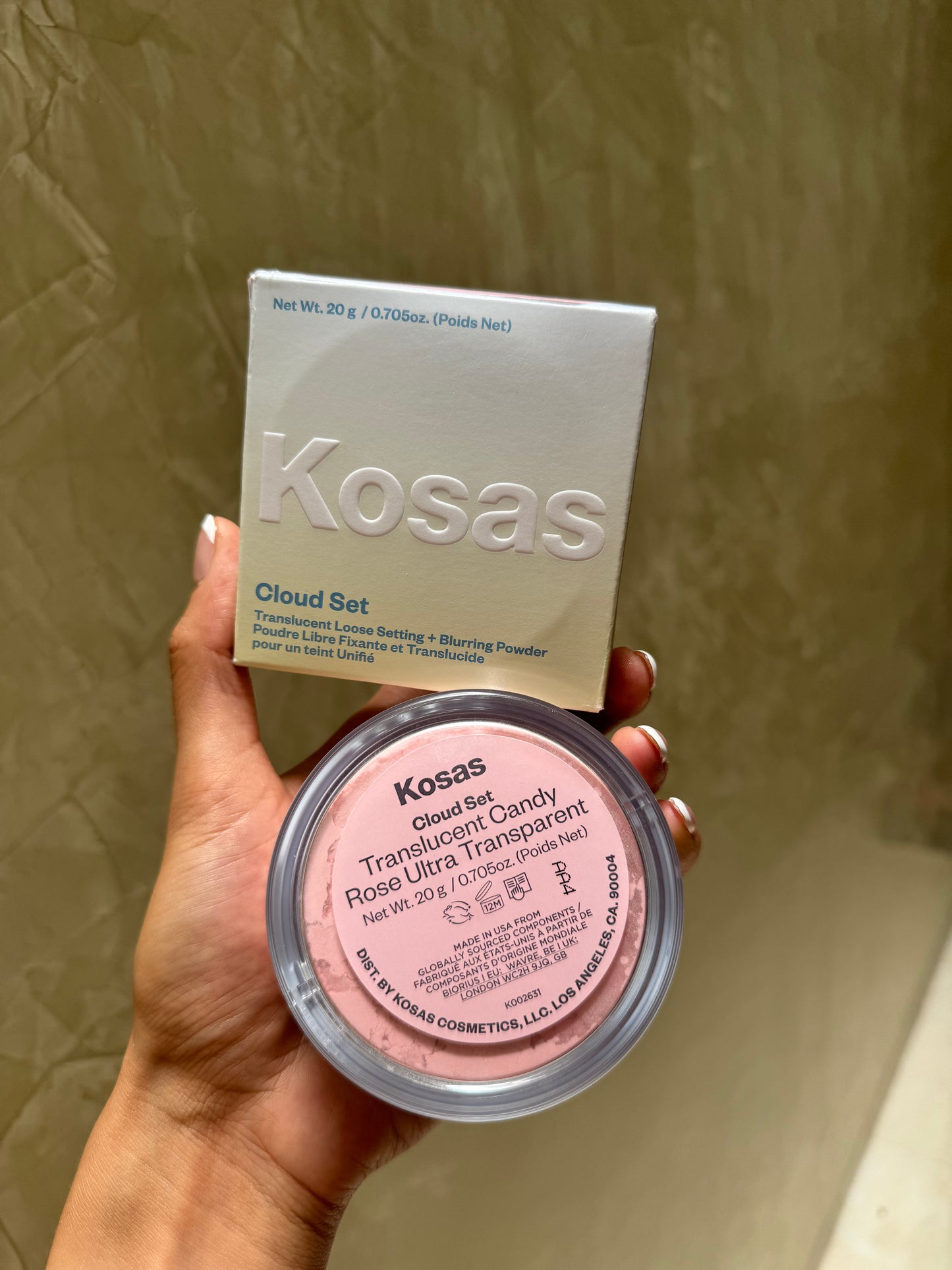 Kosas Cloud Set Loose Translucent Talc-Free Setting + Blurring Powder- CANDY