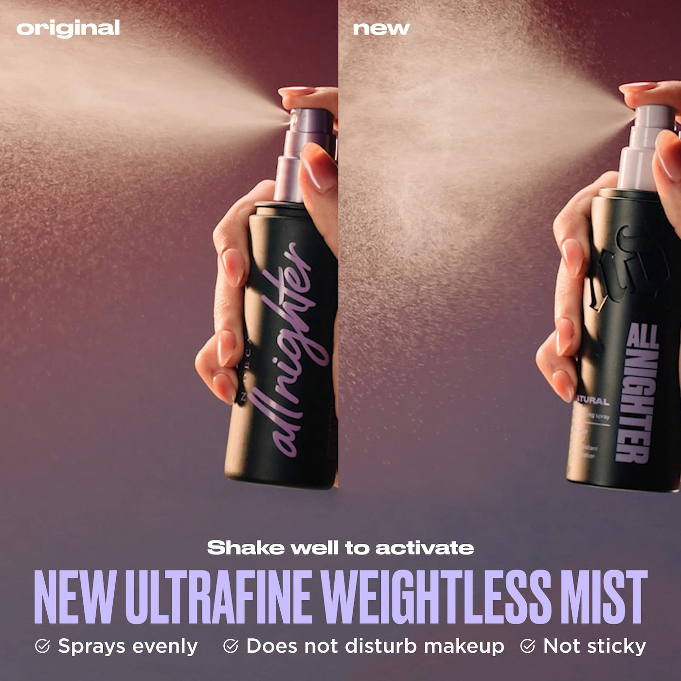 Urban Decay Mini All Nighter Waterproof Natural Finish Setting Spray with 24HR Wear 15ml