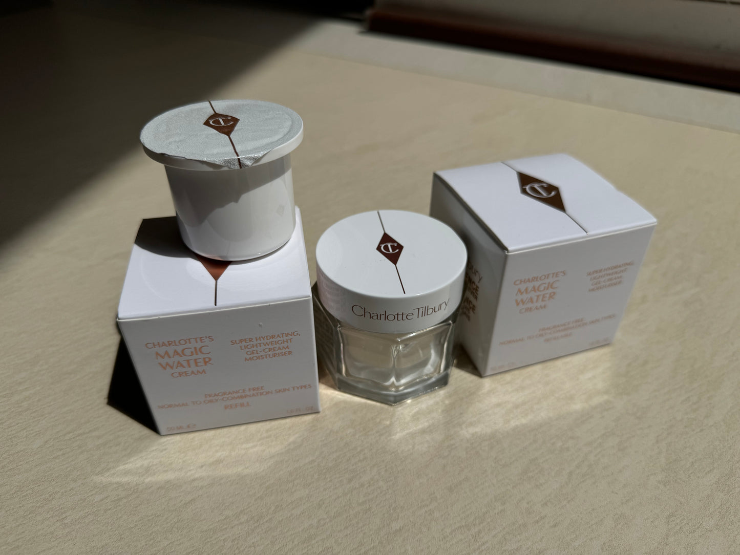 Charlotte Tilbury Magic Water Cream Refillable Gel Moisturizer with Niacinamide