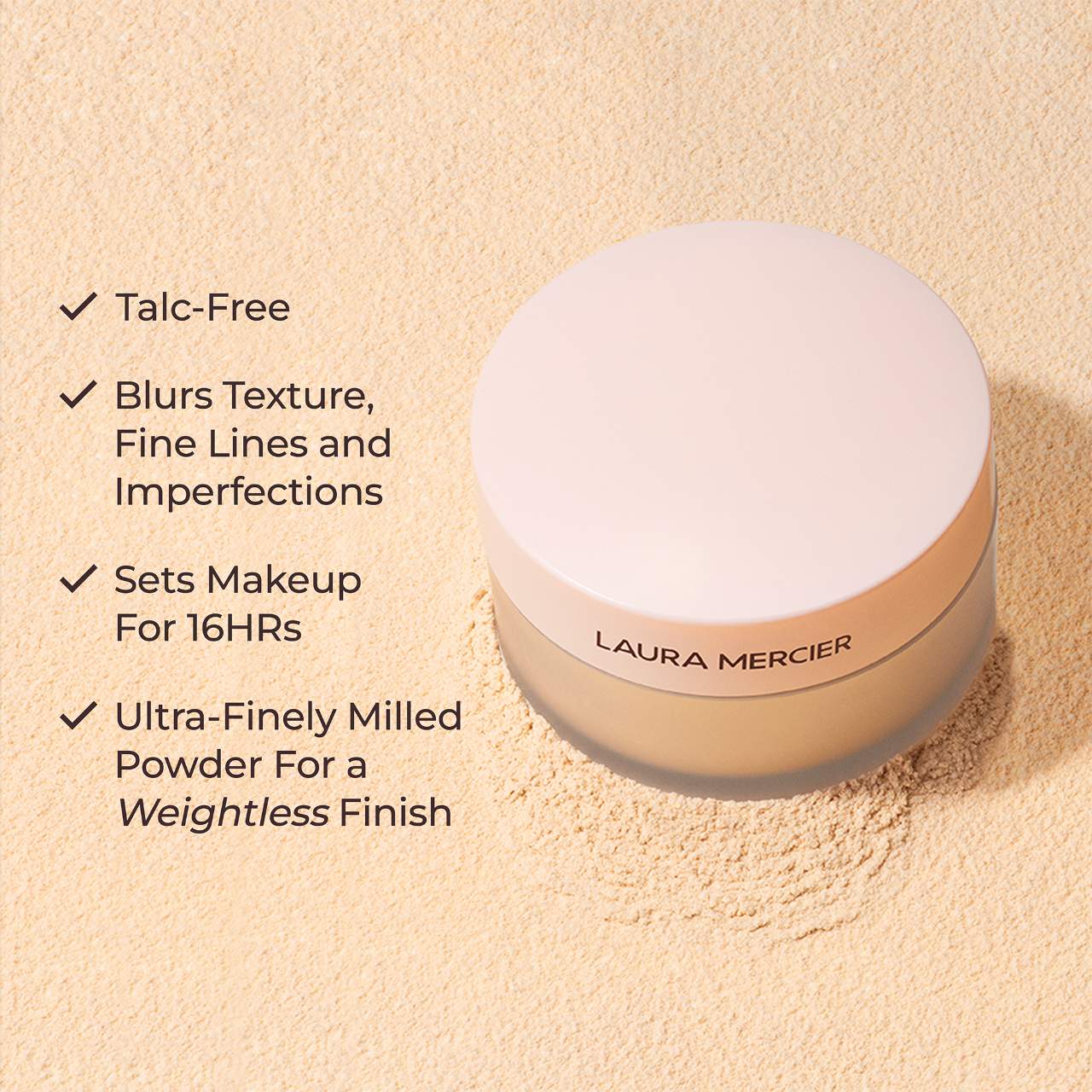 Laura Mercier Ultra-Blur Talc-Free Longwearing Translucent Loose Setting Powder- TRANSLUCENT