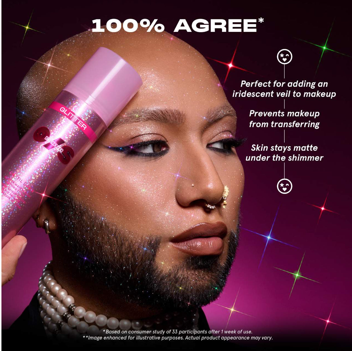 ONE/SIZE by Patrick Starrr On 'Til Dawn Glitter Waterproof Setting Spray