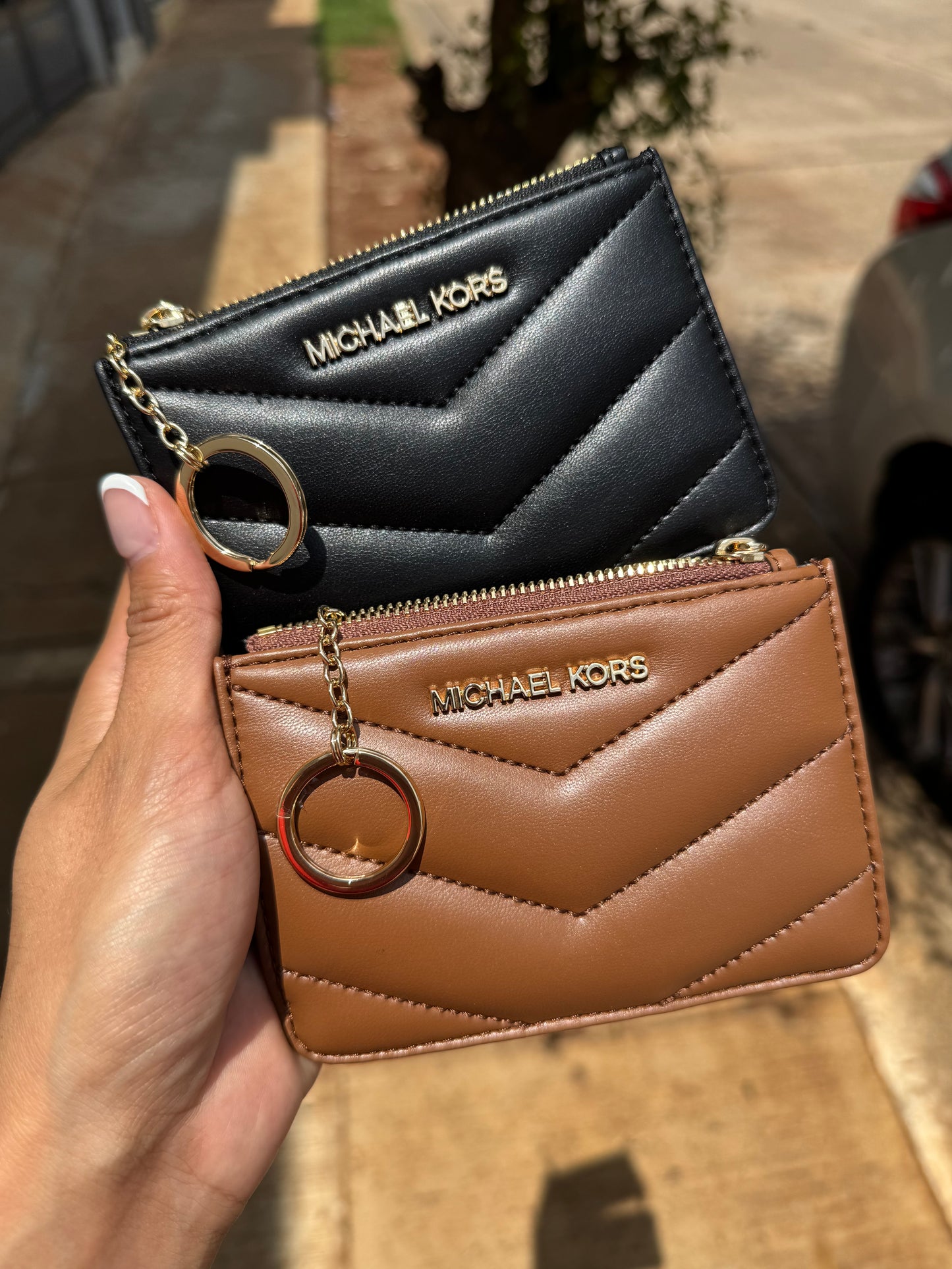 Tarjetero Michael Kors Negro de Piel