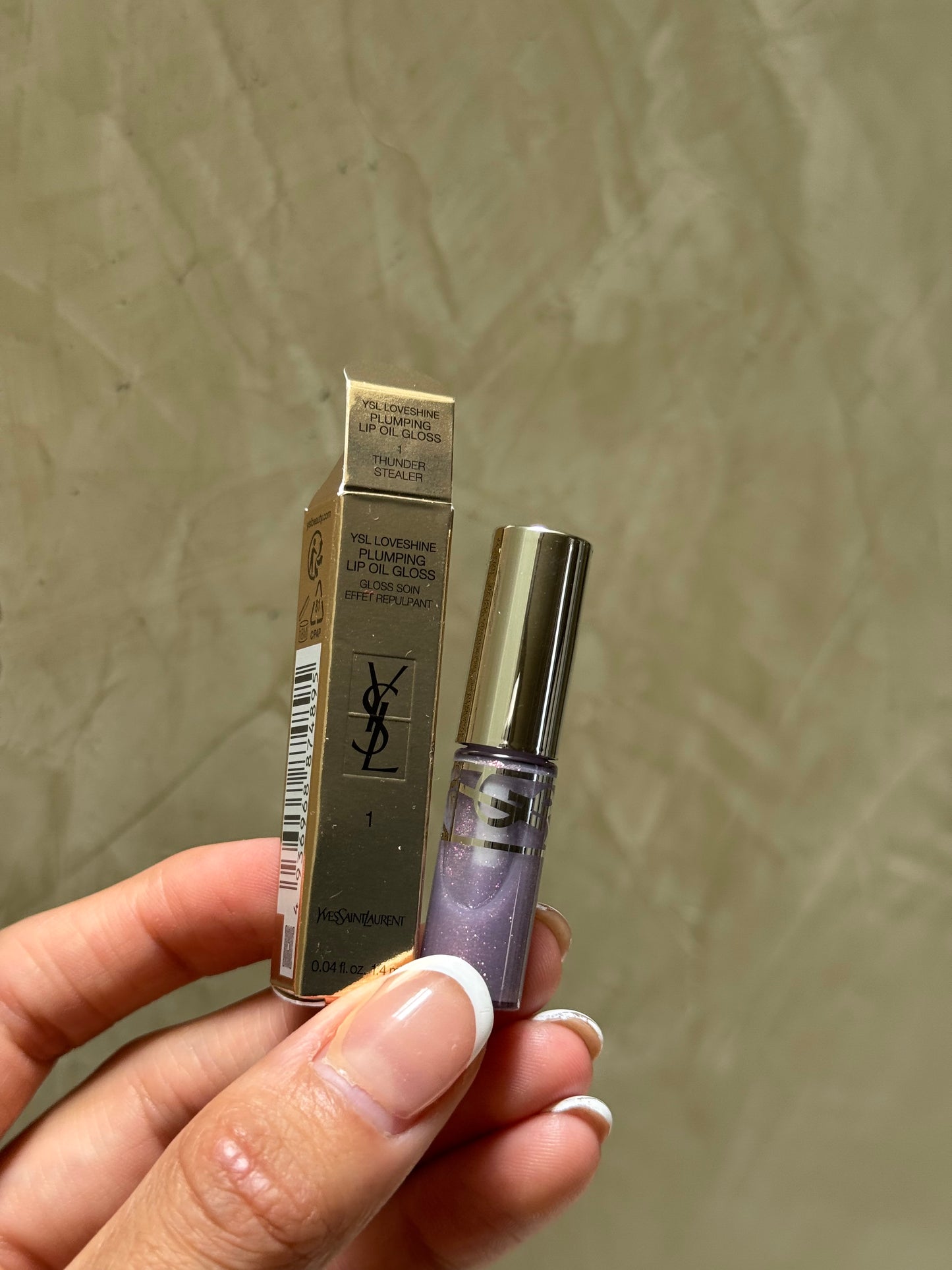 Mini Yves Saint Laurent YSL Loveshine Plumping Lip Oil Gloss 1.4ml Tono 01 Thunder Stealer