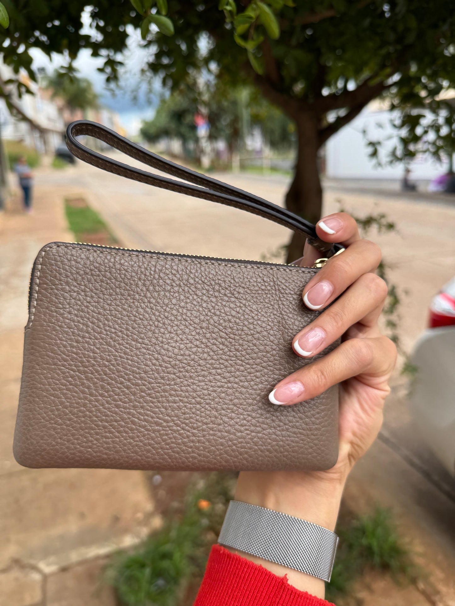 Muñequera Coach Sencilla chica de un cierre Café