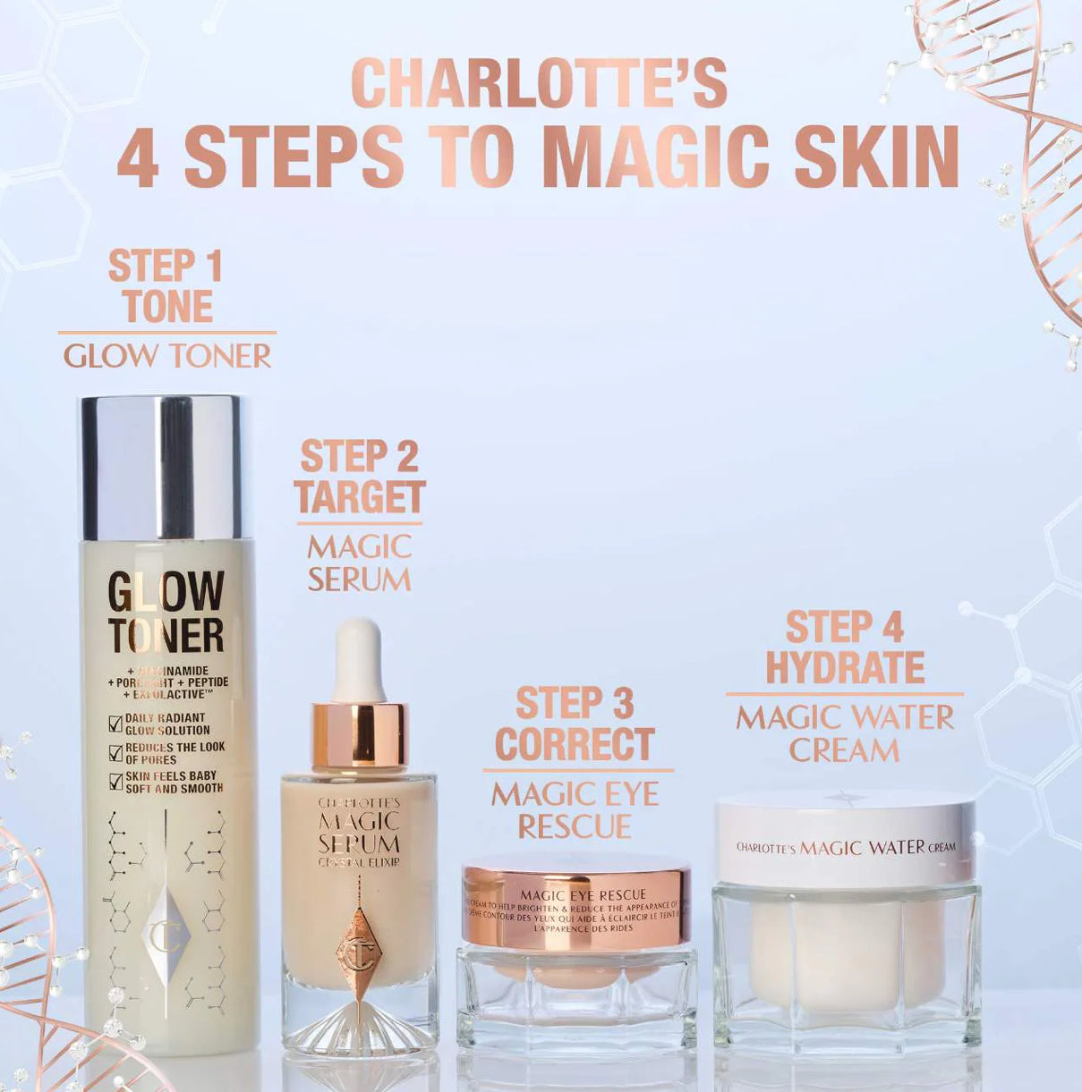 Charlotte Tilbury Magic Water Cream Refillable Gel Moisturizer with Niacinamide