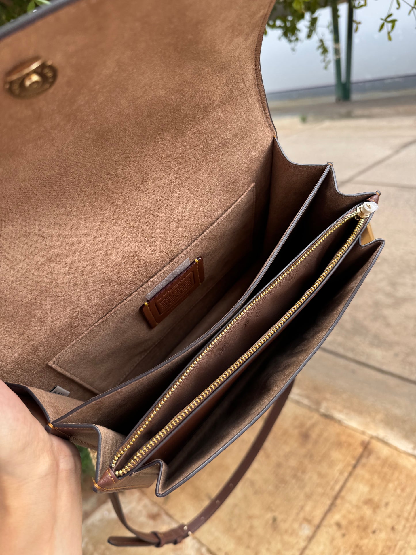 Klare Top Handle Bag In Signature Canvas Café COACH