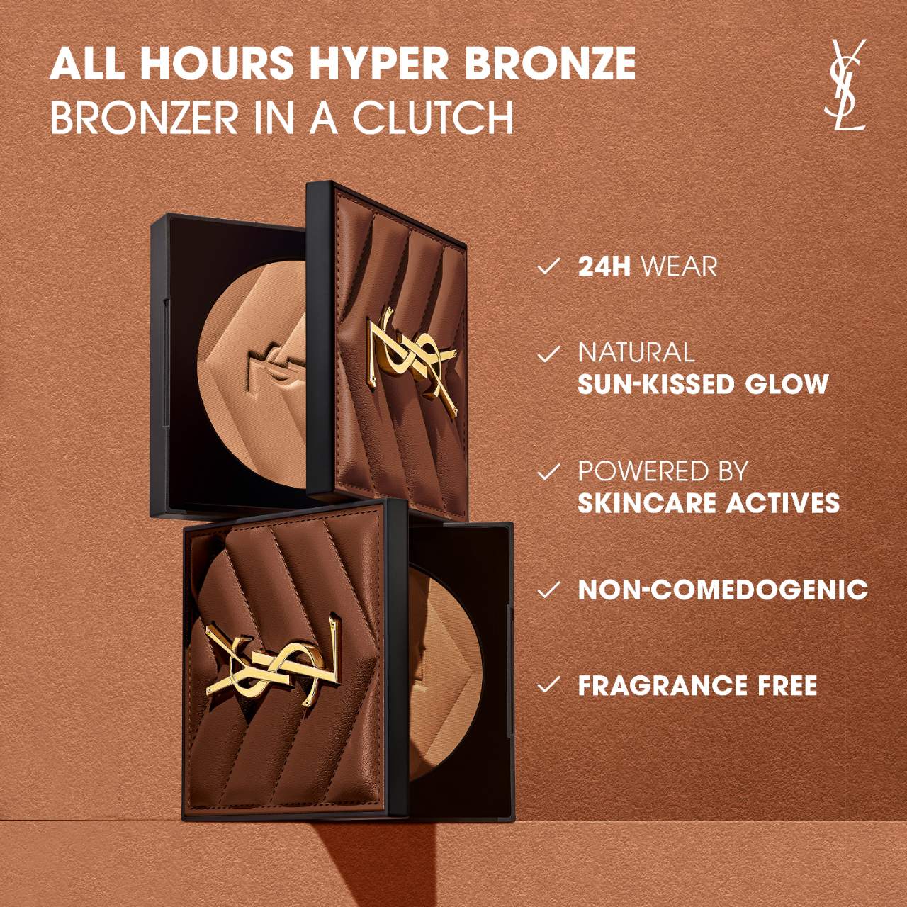 Yves Saint Laurent All Hours 24H Hyper Sunkissed Glow Bronzer TONO-04 Warm Sandalwood
