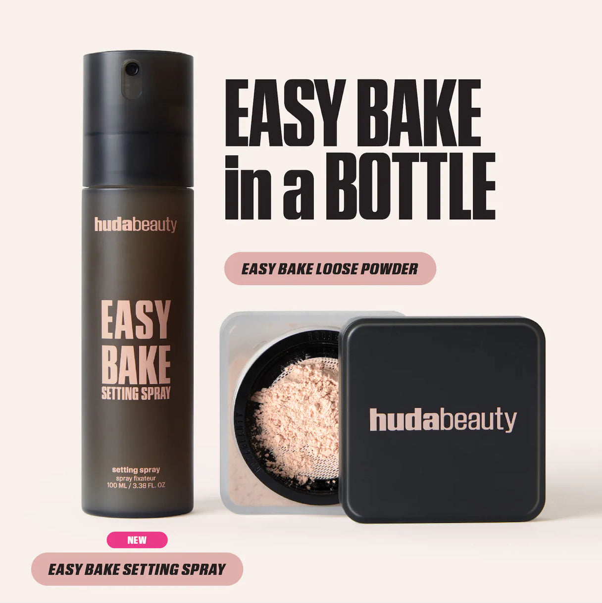 HUDA BEAUTY Easy Bake Blurring Setting Spray with 16-Hour Wear 100ml