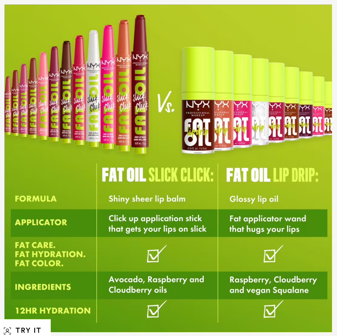 Fat Oil Slick Click Vegan Lip Balm NYX -DM ME-