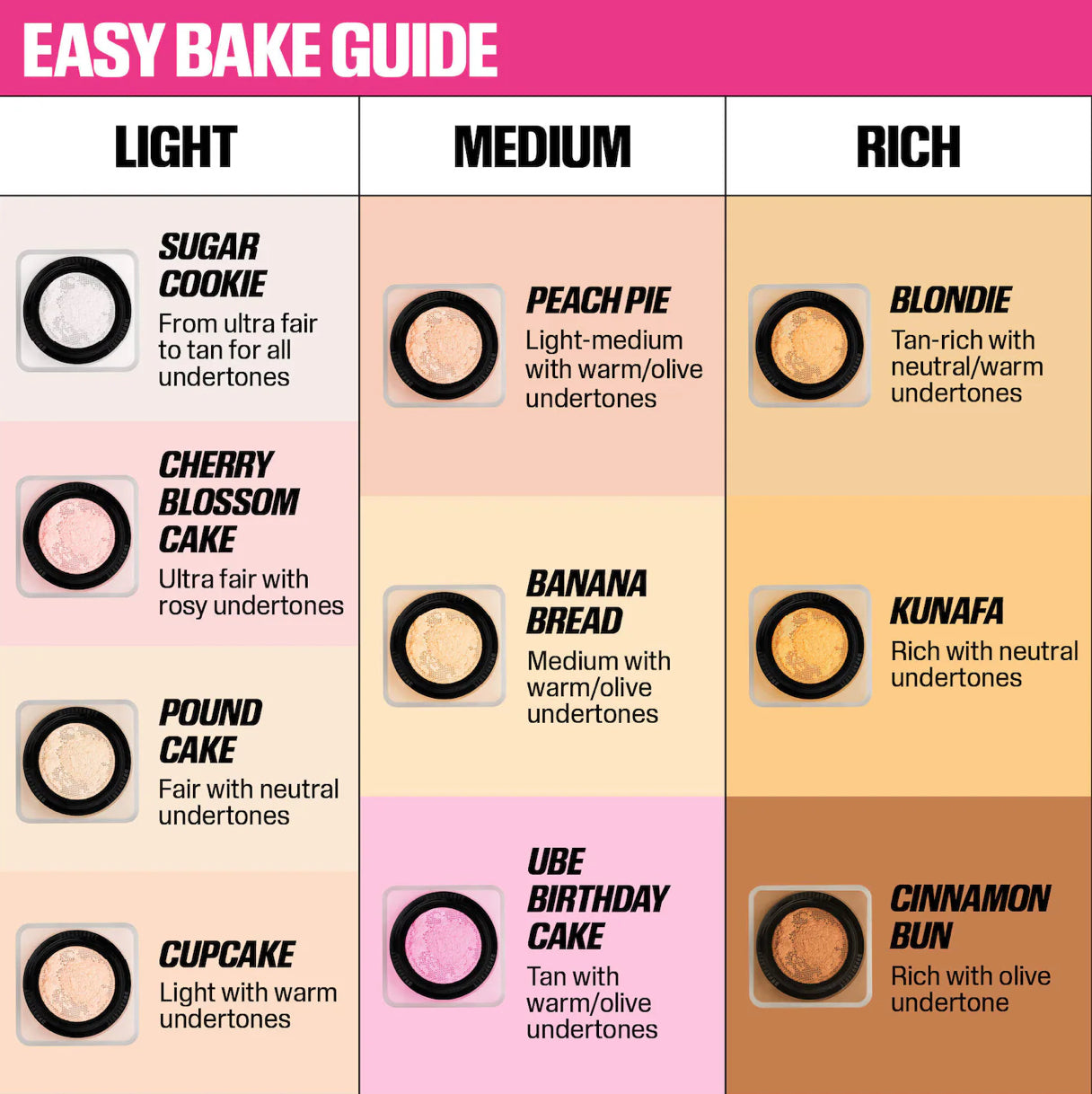 HUDA BEAUTY
Easy Bake Blurring Loose Baking & Setting Powder Tono- Banana Bread
