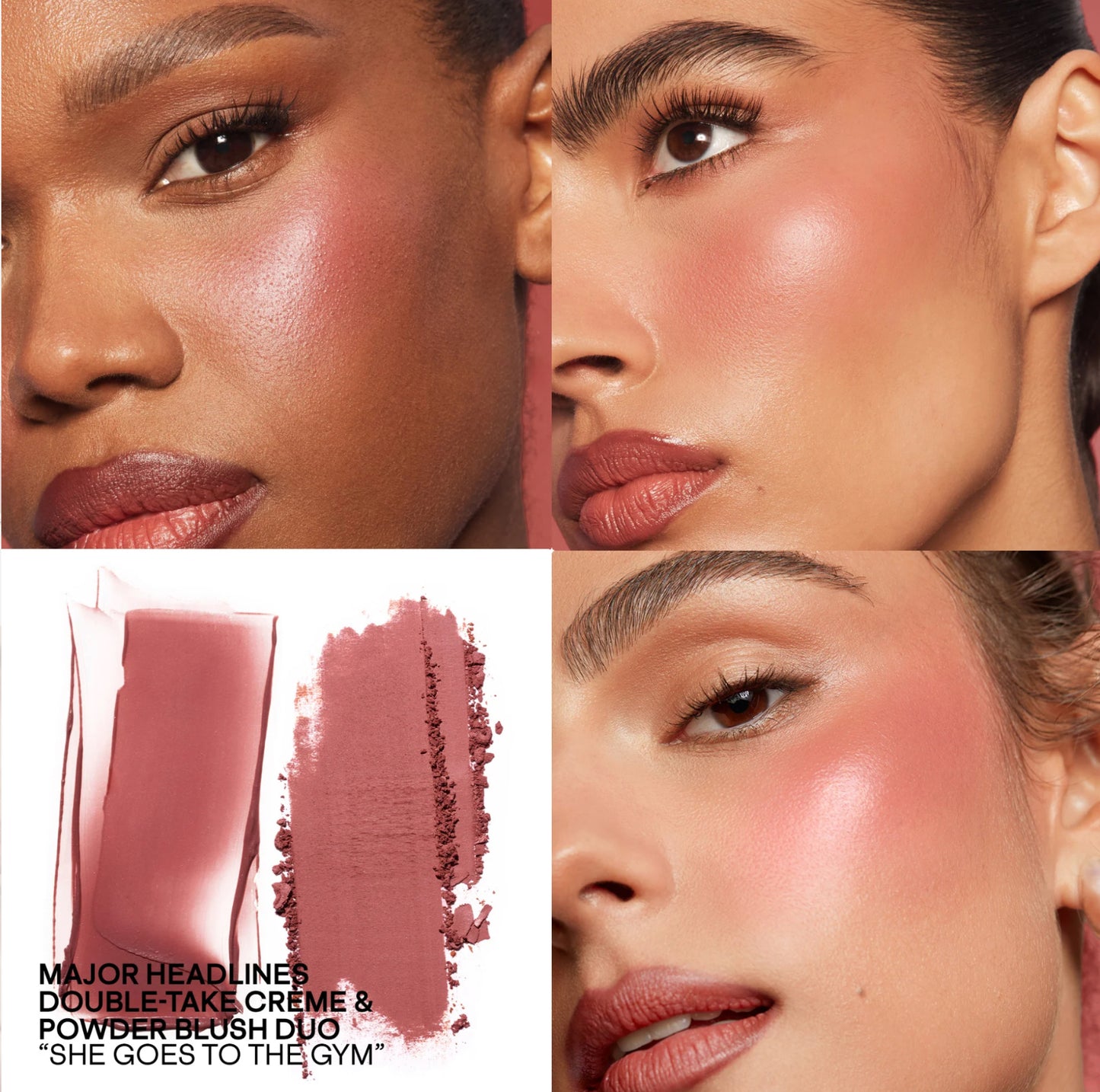 Major Headlines Double-Take Crème & Powder Blush Duo - She Goes to the gym- Patrick Ta