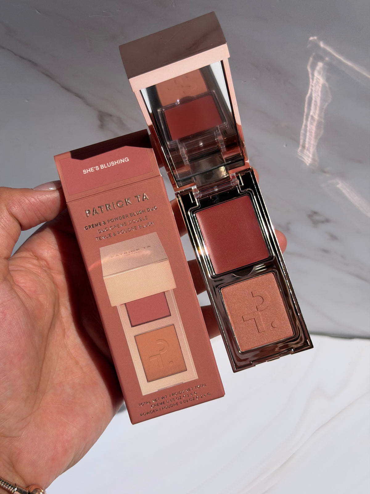 PATRICK TA - Mini Major Headlines Double-Take Crème & Powder Blush Duo tono-She’s Blushing