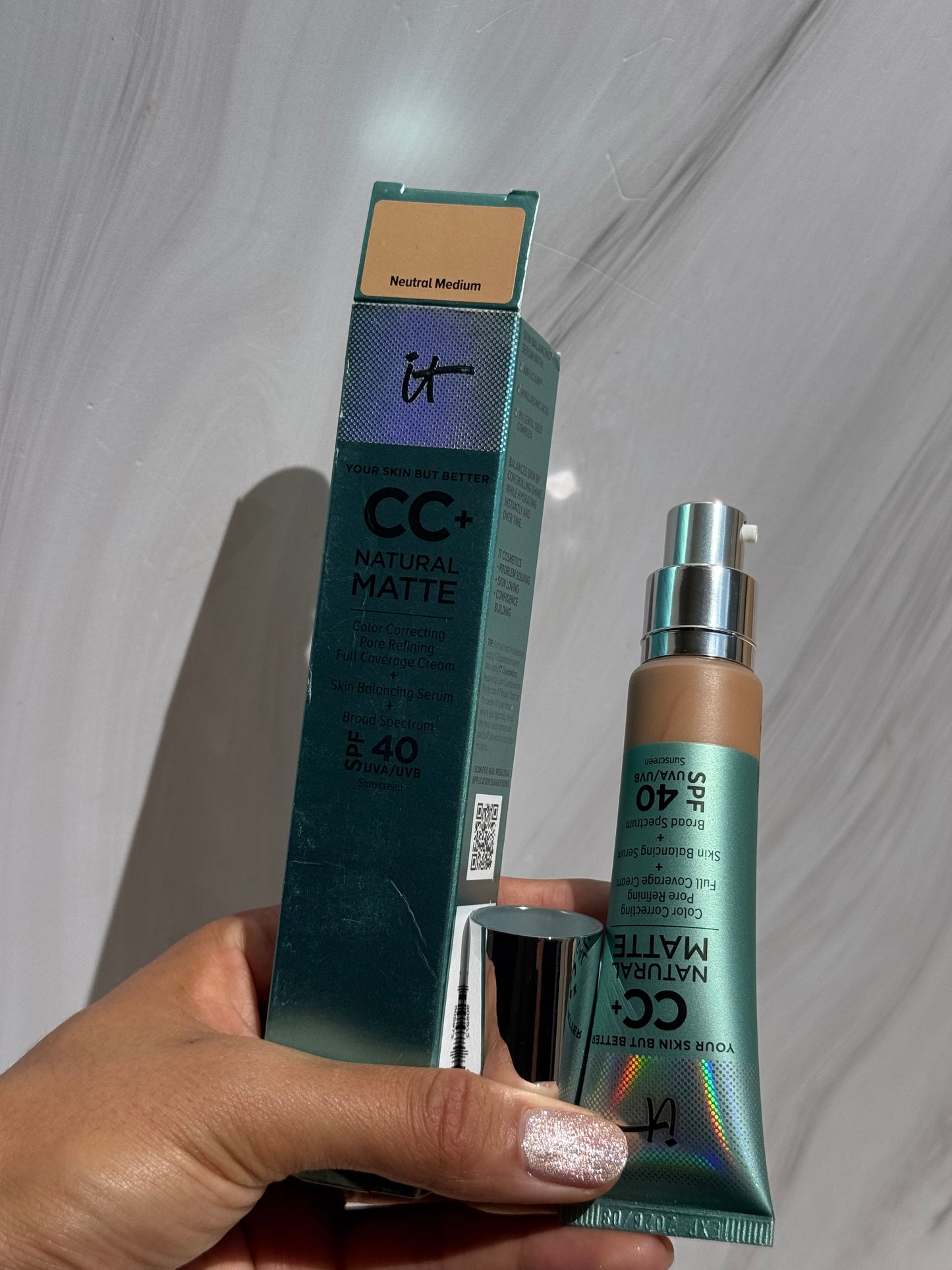 IT Cosmetics CC+ Cream Natural Matte Foundation with SPF 40