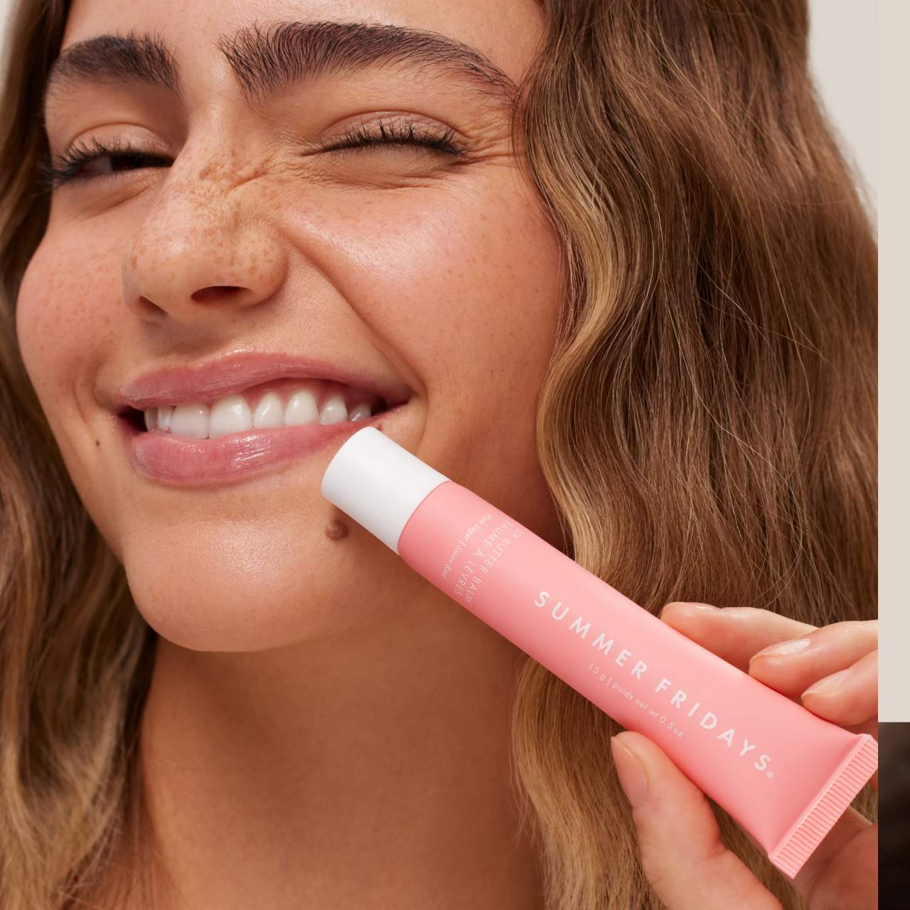 Summer Fridays-Lip Butter Balm Treatment for Hydration + Nourishing Shine-PINK SUGAR (sin caja)