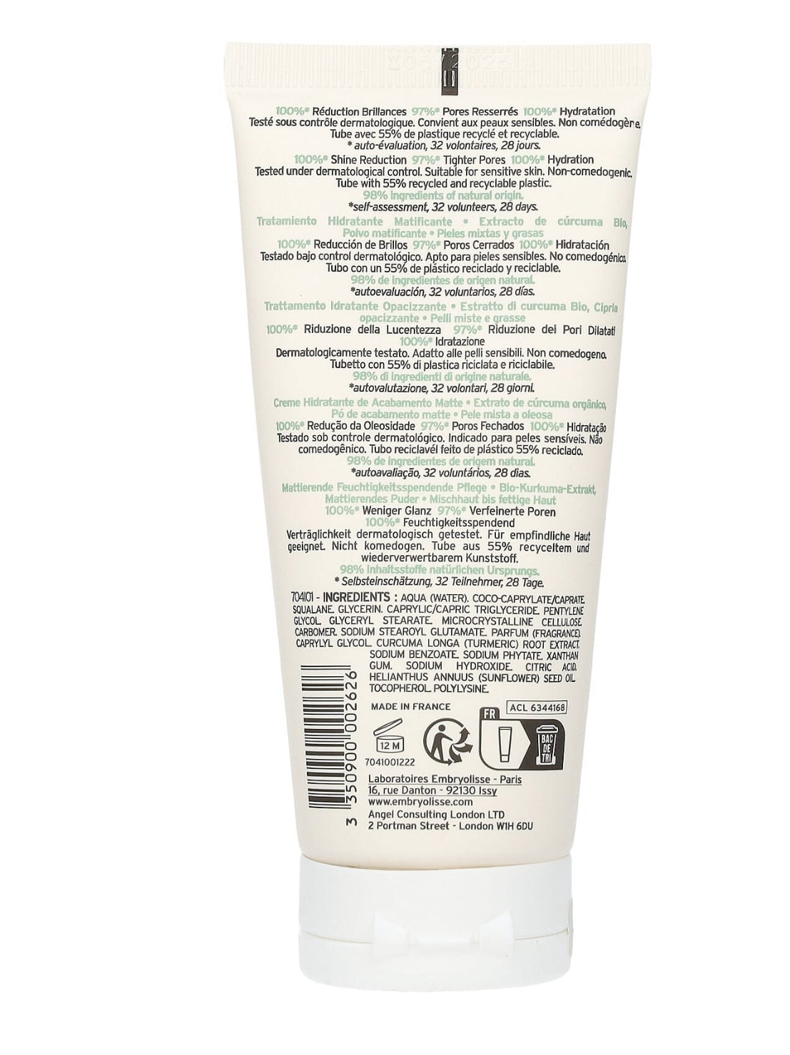 Mattifying Moisturizer embryolisse 50ml NUEVA PRESENTACIÓN