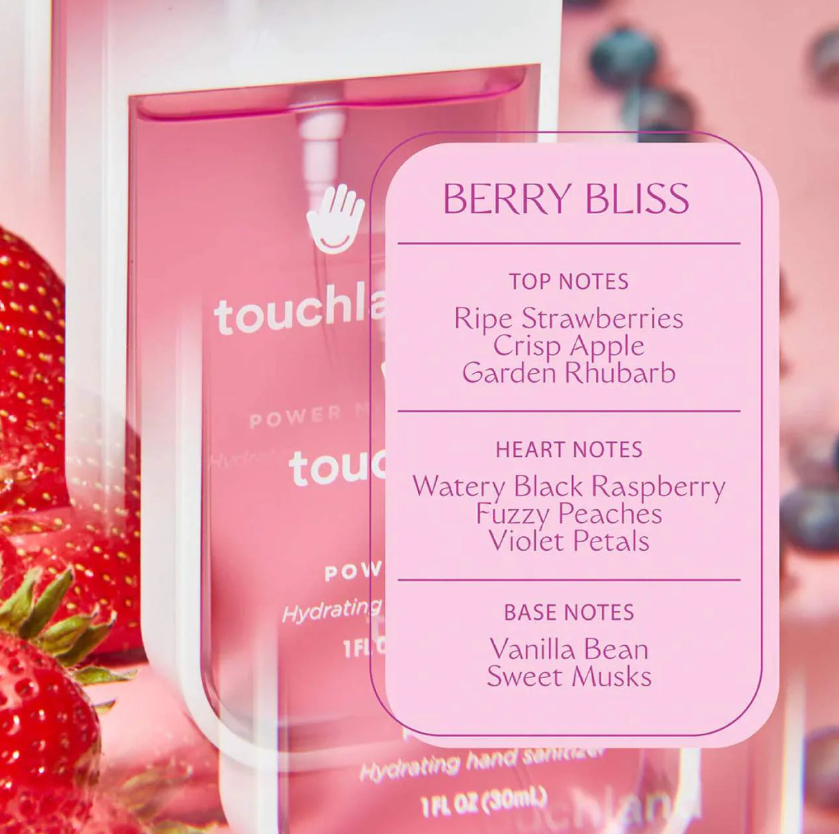 Touchland Power Mist Hydrating Hand Sanitizer- BERRY BLISS