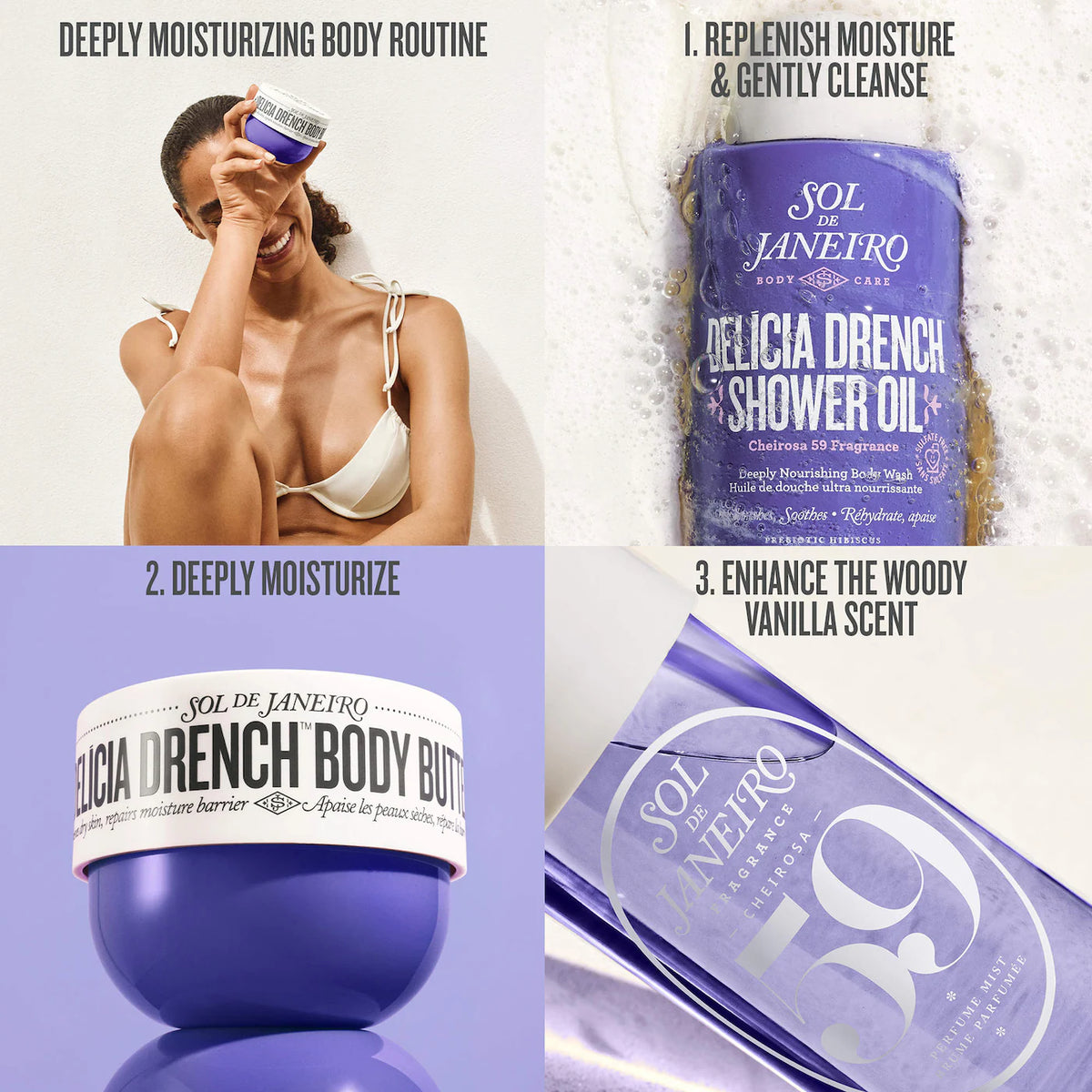 Sol de Janeiro- Delícia Drench™ Deeply Moisturizing Body Butter for Dry Skin