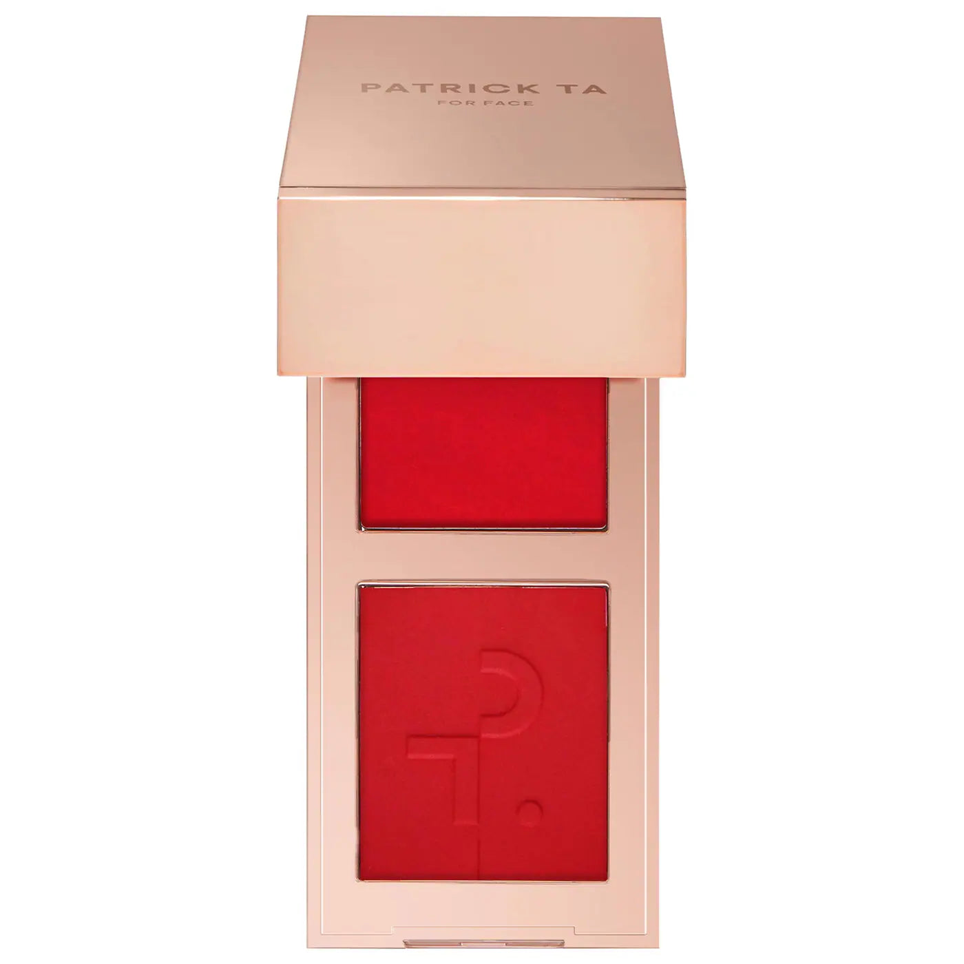 PATRICK TA Mini Major Headlines Double-Take Crème & Powder Blush Duo Tono- SHE LEFT ME ON RED