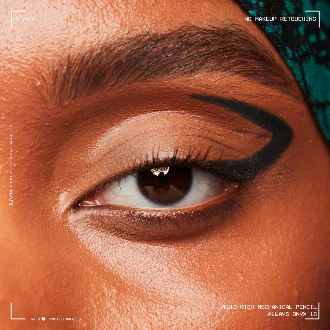 NYX Professional Makeup Retractable Vivid Rich Mechanical Eyeliner Pencil Tono- Always Onyx